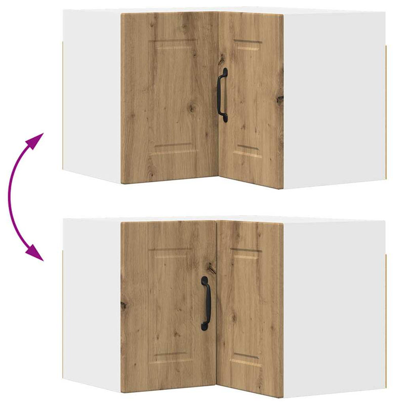 vidaXL Fali konyhaszekrény Artisan tölgy 57 x 57 x 40 cm Faanyag