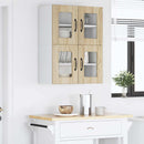 vidaXL Fali üveges szekrény PORTO 2 pcs Sonoma tölgy 60 x 31 x 40 cm