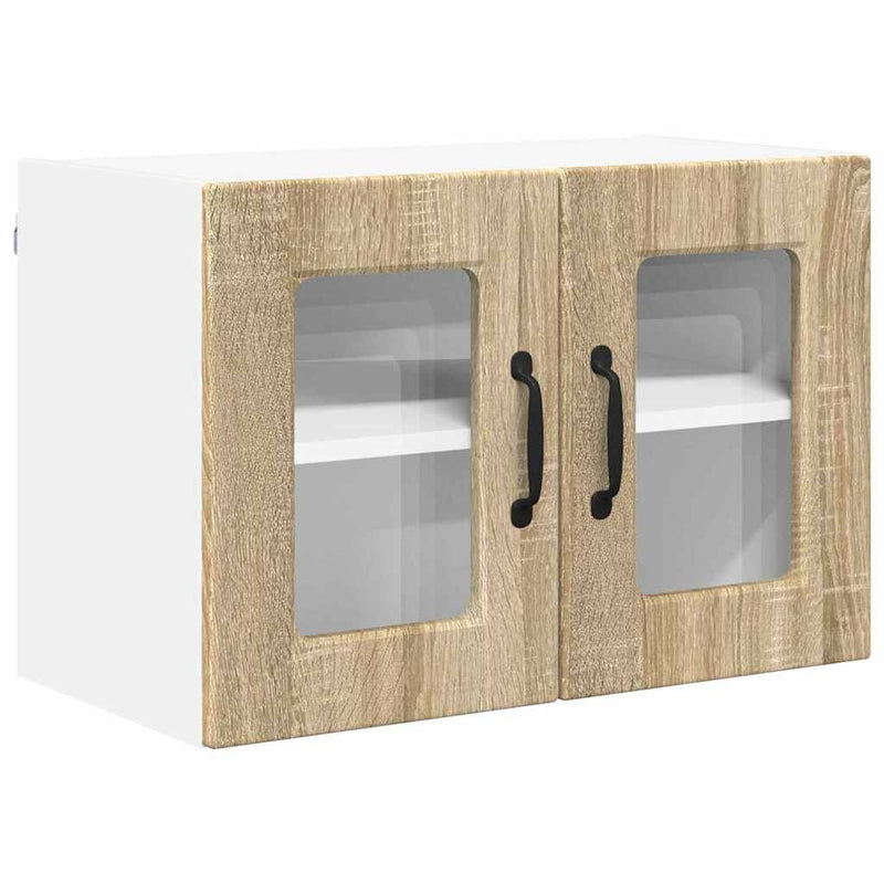 vidaXL Fali konyhaszekrény 2 pcs Sonoma tölgy 60 x 31 x 40 cm Faanyag