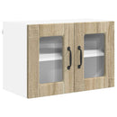 vidaXL Fali üveges szekrény PORTO 2 pcs Sonoma tölgy 60 x 31 x 40 cm