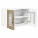 vidaXL Fali üveges szekrény PORTO 2 pcs Sonoma tölgy 60 x 31 x 40 cm