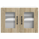vidaXL Fali üveges szekrény PORTO 2 pcs Sonoma tölgy 60 x 31 x 40 cm