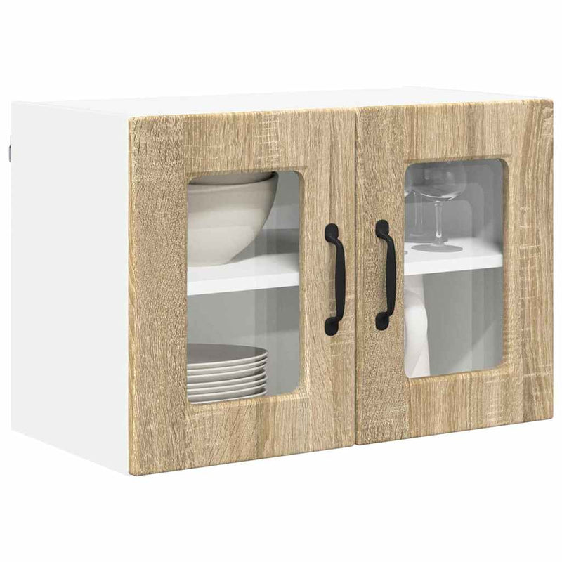 vidaXL Fali konyhaszekrény 2 pcs Sonoma tölgy 60 x 31 x 40 cm Faanyag