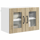vidaXL Fali üveges szekrény PORTO 2 pcs Sonoma tölgy 60 x 31 x 40 cm