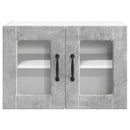 vidaXL Fali üveges szekrény PORTO Beton Szürke 60 x 31 x 40 cm Faanyag