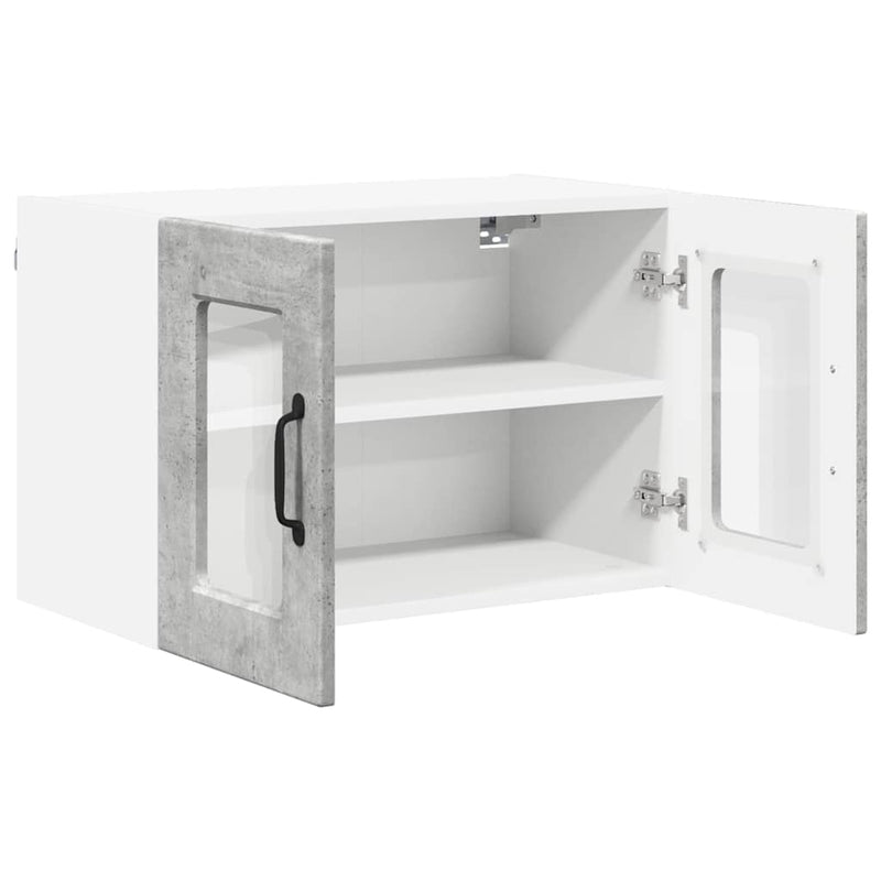 vidaXL Fali konyhaszekrény 2 pcs Beton Szürke 60 x 31 x 40 cm Faanyag