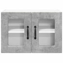 vidaXL Fali konyhaszekrény 2 pcs Beton Szürke 60 x 31 x 40 cm Faanyag
