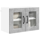 vidaXL Fali üveges szekrény PORTO 2 pcs Beton Szürke 60 x 31 x 40 cm