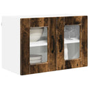 vidaXL Fali üveges szekrény PORTO Füstölt tölgy 60 x 31 x 40 cm