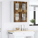 vidaXL Fali üveges szekrény PORTO 2 pcs Füstölt tölgy 60 x 31 x 40 cm