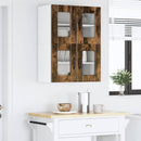 vidaXL Fali üveges szekrény PORTO 2 pcs Füstölt tölgy 60 x 31 x 40 cm