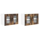 vidaXL Fali üveges szekrény PORTO 2 pcs Füstölt tölgy 60 x 31 x 40 cm