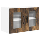 vidaXL Fali üveges szekrény PORTO 2 pcs Füstölt tölgy 60 x 31 x 40 cm