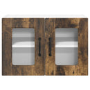 vidaXL Fali üveges szekrény PORTO 2 pcs Füstölt tölgy 60 x 31 x 40 cm