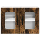 vidaXL Fali üveges szekrény PORTO 2 pcs Füstölt tölgy 60 x 31 x 40 cm