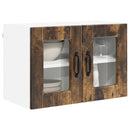 vidaXL Fali üveges szekrény PORTO 2 pcs Füstölt tölgy 60 x 31 x 40 cm