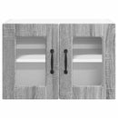 vidaXL Fali üveges szekrény PORTO 2 pcs Szürke Sonoma 60 x 31 x 40 cm