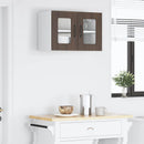 vidaXL Fali üveges szekrény PORTO Barna Tölgy 60 x 31 x 40 cm Faanyag