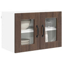 vidaXL Fali üveges szekrény PORTO Barna Tölgy 60 x 31 x 40 cm Faanyag