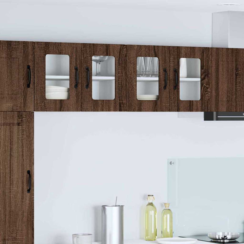 vidaXL Fali konyhaszekrény 2 pcs Barna Tölgy 60 x 31 x 40 cm Faanyag