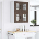 vidaXL Fali üveges szekrény PORTO 2 pcs Barna Tölgy 60 x 31 x 40 cm
