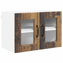 vidaXL Fali üveges szekrény PORTO Öreg fa 60 x 31 x 40 cm Faanyag