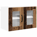 vidaXL Fali üveges szekrény PORTO Öreg fa 60 x 31 x 40 cm Faanyag