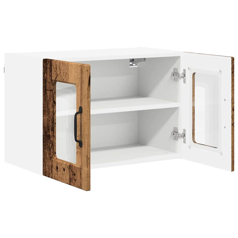 vidaXL Fali konyhaszekrény polcokkal Öreg fa 60 x 31 x 40 cm Faanyag