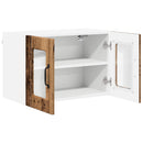 vidaXL Fali üveges szekrény PORTO Öreg fa 60 x 31 x 40 cm Faanyag