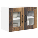 vidaXL Fali üveges szekrény PORTO Öreg fa 60 x 31 x 40 cm Faanyag