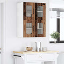 vidaXL Fali üveges szekrény PORTO 2 pcs Öreg fa 60 x 31 x 40 cm