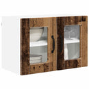vidaXL Fali üveges szekrény PORTO 2 pcs Öreg fa 60 x 31 x 40 cm