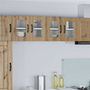 vidaXL Fali üveges szekrény PORTO 2 pcs Artisan tölgy 60 x 31 x 40 cm