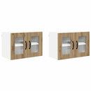 vidaXL Fali konyhaszekrény 2 pcs Artisan tölgy 60 x 31 x 40 cm Faanyag