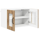 vidaXL Fali üveges szekrény PORTO 2 pcs Artisan tölgy 60 x 31 x 40 cm