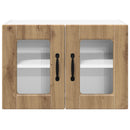 vidaXL Fali üveges szekrény PORTO 2 pcs Artisan tölgy 60 x 31 x 40 cm
