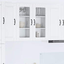 vidaXL Fali üveges szekrény PORTO 2 pcs Fehér 40 x 31 x 80 cm Faanyag