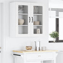 vidaXL Fali üveges szekrény PORTO 2 pcs Fehér 40 x 31 x 80 cm Faanyag