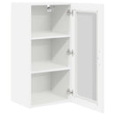 vidaXL Fali üveges szekrény PORTO 2 pcs Fehér 40 x 31 x 80 cm Faanyag