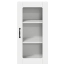 vidaXL Fali üveges szekrény PORTO 2 pcs Fehér 40 x 31 x 80 cm Faanyag