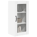 vidaXL Fali üveges szekrény PORTO 2 pcs Fehér 40 x 31 x 80 cm Faanyag