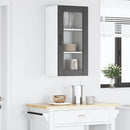vidaXL Fali üveges szekrény PORTO Fekete 40 x 31 x 80 cm Faanyag