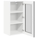 vidaXL Fali üveges szekrény PORTO Fekete 40 x 31 x 80 cm Faanyag