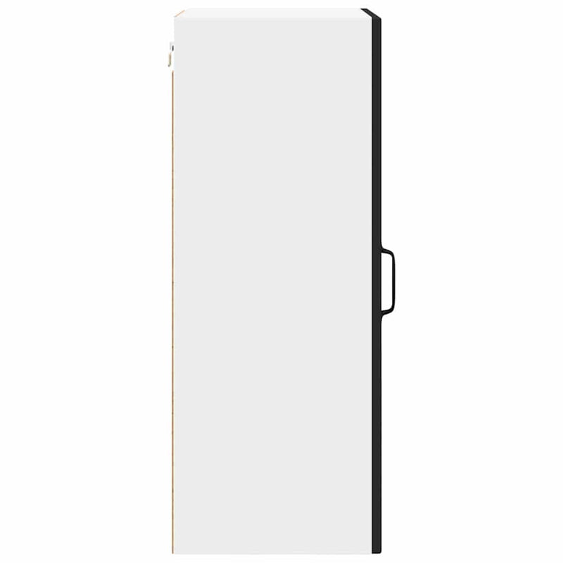 vidaXL Fali konyhaszekrény polcokkal Fekete 40 x 31 x 80 cm Faanyag