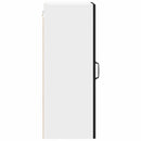 vidaXL Fali üveges szekrény PORTO Fekete 40 x 31 x 80 cm Faanyag