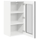 vidaXL Fali üveg szekrény PORTO 2 pcs Fekete 40 x 31 x 80 cm Faanyag