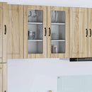 vidaXL Fali üveges szekrény PORTO 2 pcs Sonoma tölgy 40 x 31 x 80 cm
