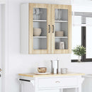 vidaXL Fali üveges szekrény PORTO 2 pcs Sonoma tölgy 40 x 31 x 80 cm