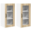 vidaXL Fali konyhaszekrény 2 pcs Sonoma tölgy 40 x 31 x 80 cm Faanyag