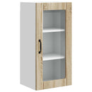vidaXL Fali üveges szekrény PORTO 2 pcs Sonoma tölgy 40 x 31 x 80 cm